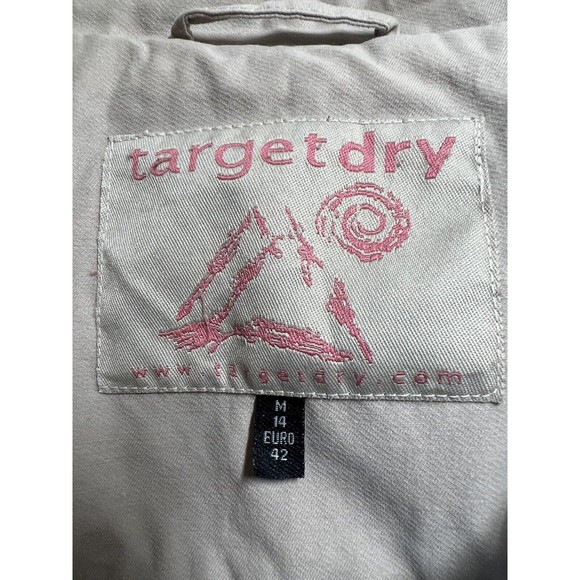 Target Dry Womens Jacket Size M Belted Beige Short Trench Medium Lined - Picture 7 of 12